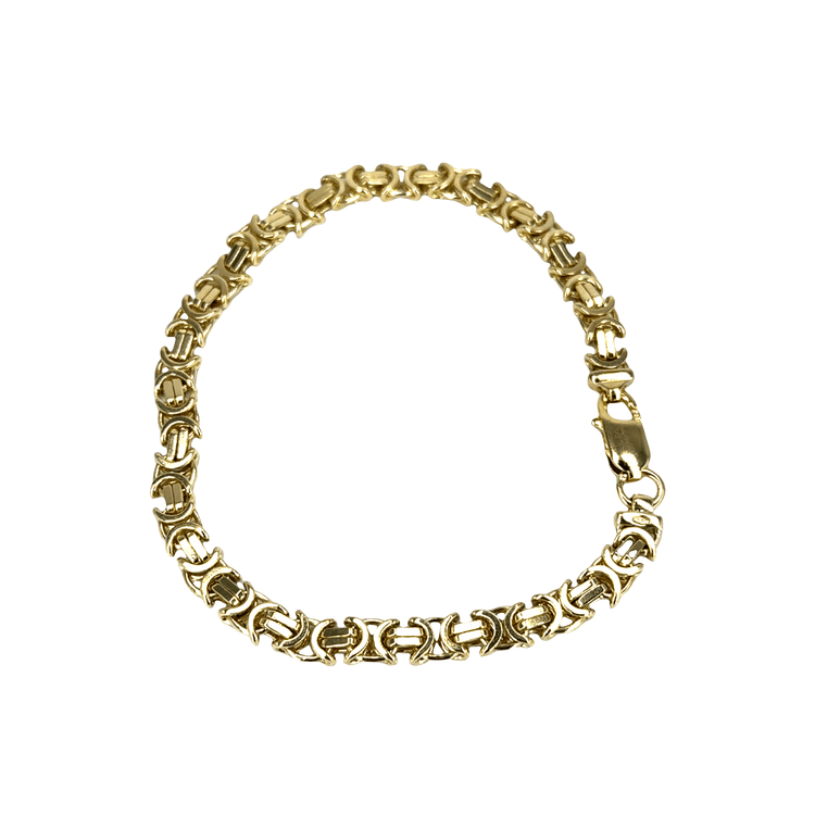 9CT Yellow Gold Byzantine Chain Bracelet - Hyman’s Jewellers