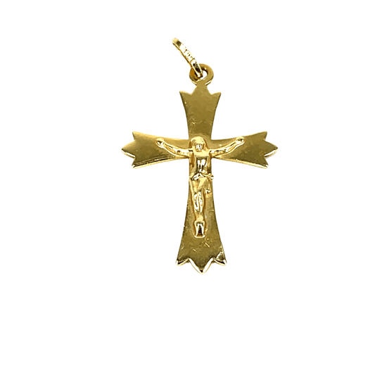 9Ct Yellow Gold Crucifix Pendant with Flared Ends 2.8g - Hyman’s Jewellers