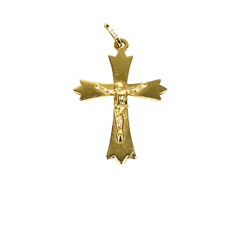 9Ct Yellow Gold Crucifix Pendant with Flared Ends 2.8g - Hyman’s Jewellers