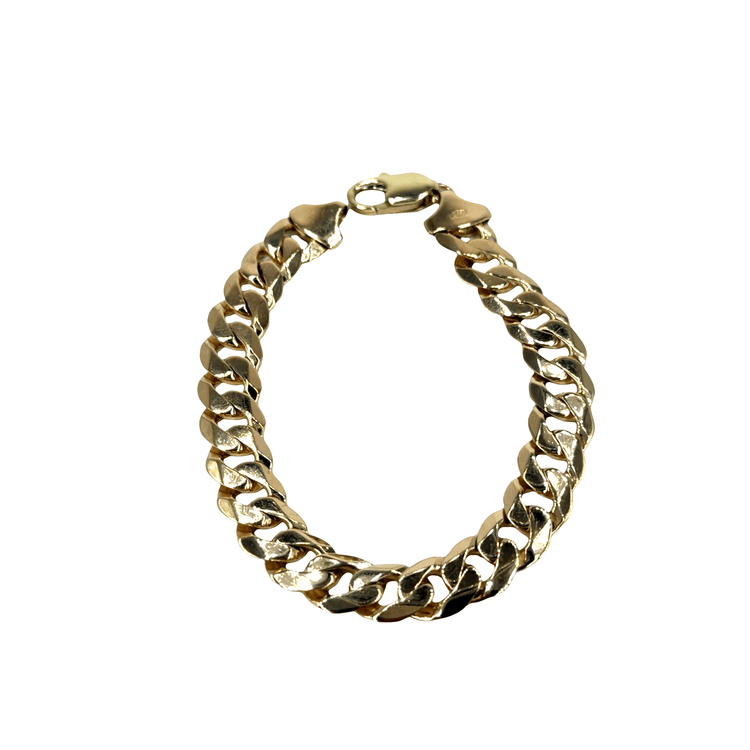 9CT Yellow Gold Curb Bracelet 22.7g - Hyman’s Jewellers