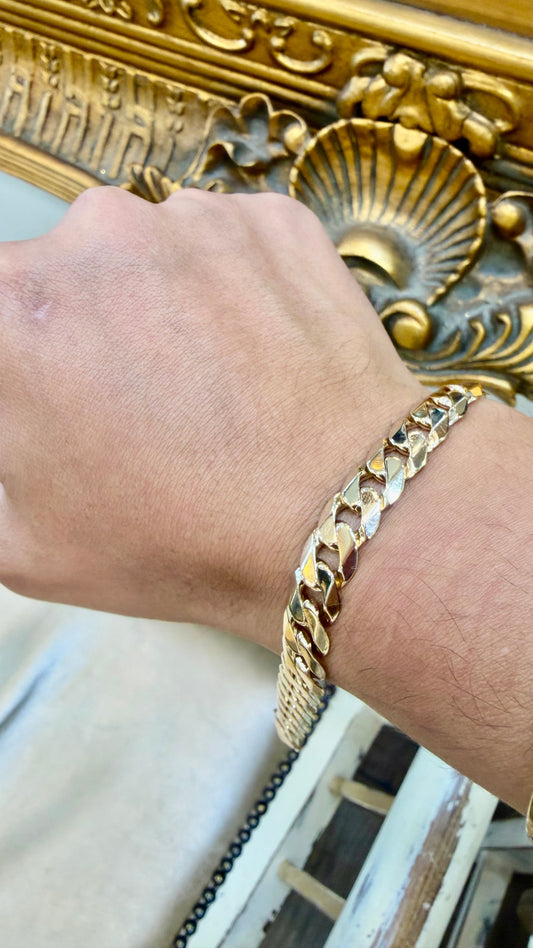 9CT Yellow Gold Curb Bracelet 22.7g - Hyman’s Jewellers