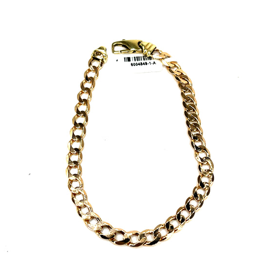 9ct Yellow Gold Curb Chain Bracelet with Lobster Clasp - Hyman’s Jewellers
