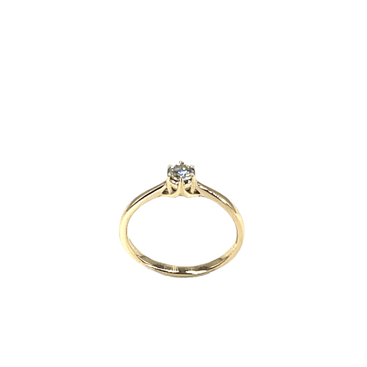 9CT Yellow Gold Diamond Solitaire Ring 2.1g - Hyman’s Jewellers