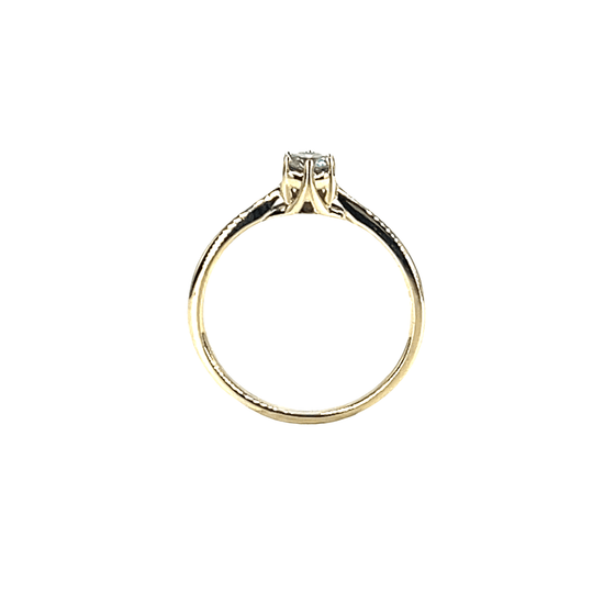 9CT Yellow Gold Diamond Solitaire Ring 2.1g - Hyman’s Jewellers