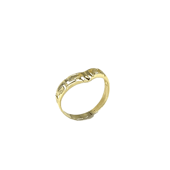 9ct Yellow Gold Geometric Cutout Band Ring - Hyman’s Jewellers
