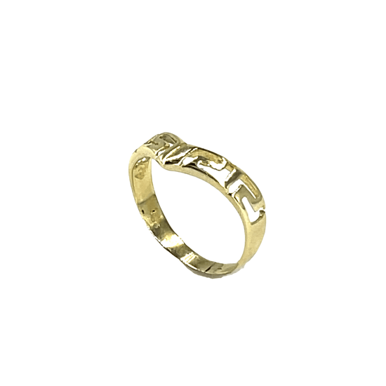 9ct Yellow Gold Geometric Cutout Band Ring - Hyman’s Jewellers