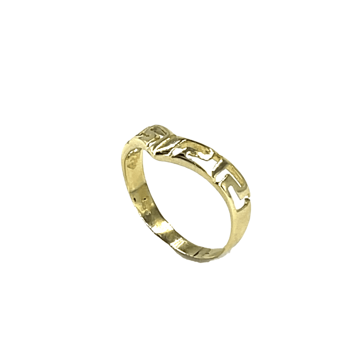 9ct Yellow Gold Geometric Cutout Band Ring - Hyman’s Jewellers