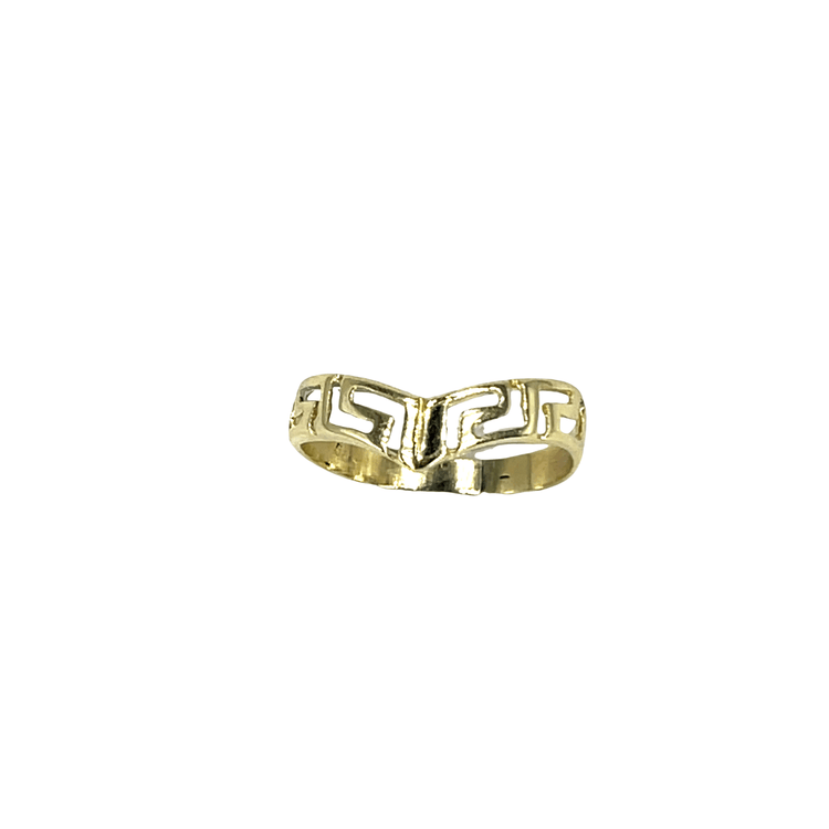 9ct Yellow Gold Geometric Cutout Band Ring - Hyman’s Jewellers