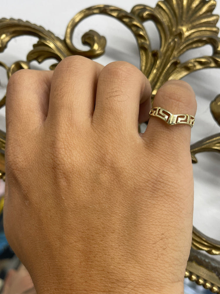 9ct Yellow Gold Geometric Cutout Band Ring - Hyman’s Jewellers