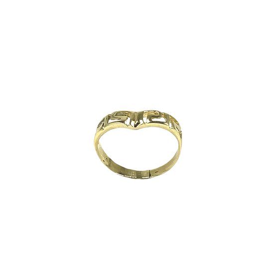 9ct Yellow Gold Geometric Cutout Band Ring - Hyman’s Jewellers