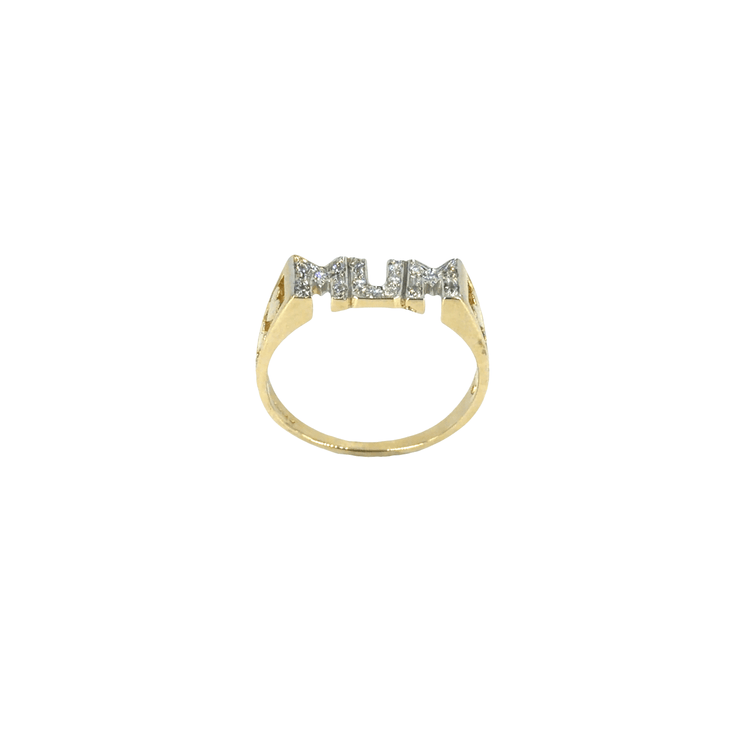 9CT Yellow Gold "MUM" Ring - Hyman’s Jewellers