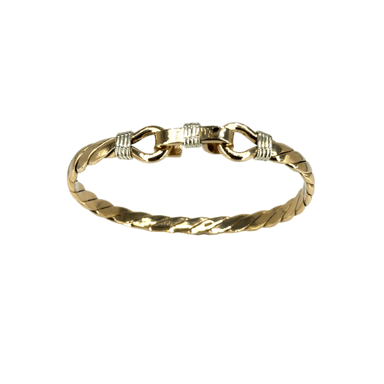 9CT Yellow Gold Twisted Rope Bangle Bracelet - Hyman’s Jewellers