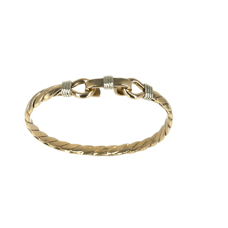9CT Yellow Gold Twisted Rope Bangle Bracelet - Hyman’s Jewellers