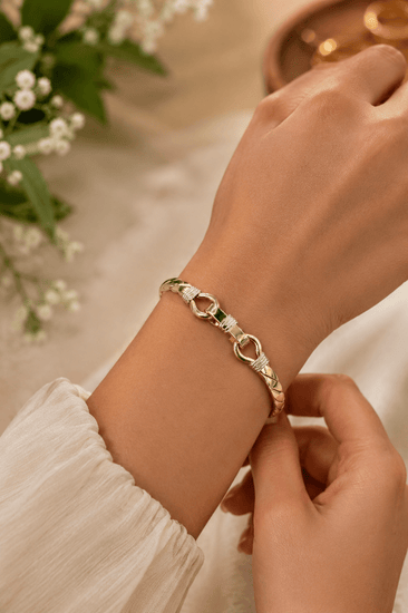 9CT Yellow Gold Twisted Rope Bangle Bracelet - Hyman’s Jewellers