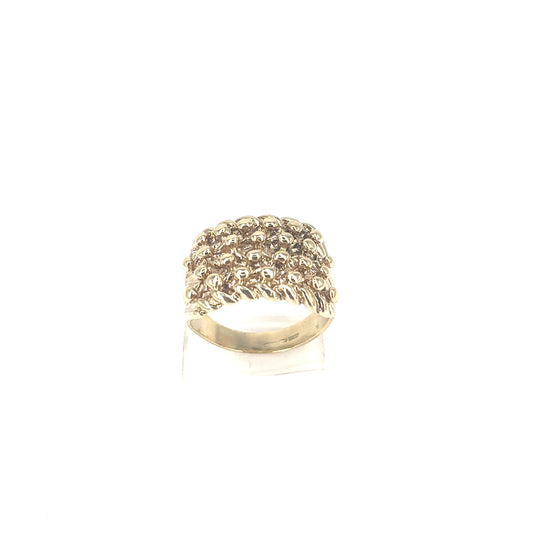 Women’s 9ct Yellow Gold Keeper Ring - 6.3g