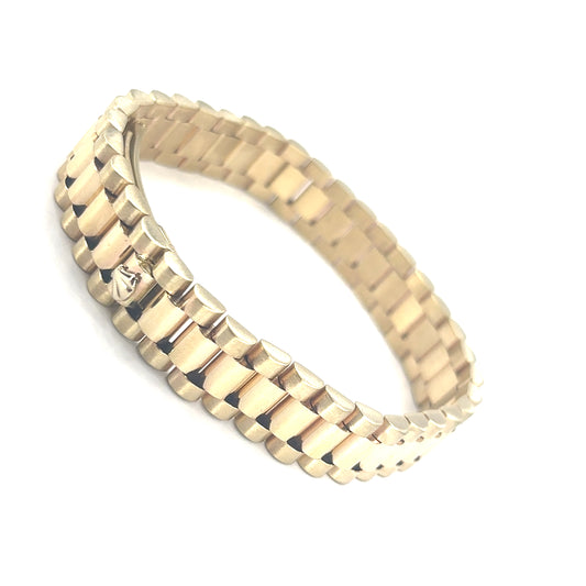Men’s 9ct Yellow Gold Watch Link Bracelet - 35.2g