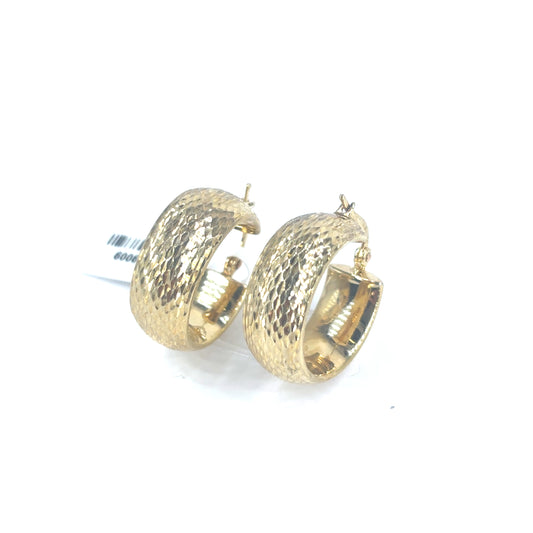 Women’s 9ct Yellow Gold Chunky Hoop Earrings - 2.2g