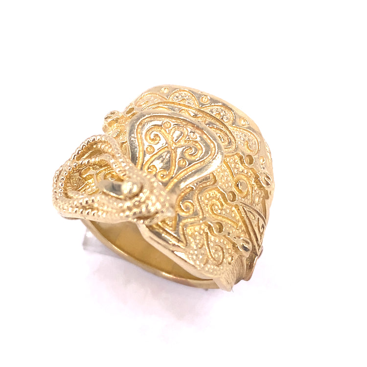 Men’s 9ct Yellow Gold Saddle Ring - 25.9g Size Z