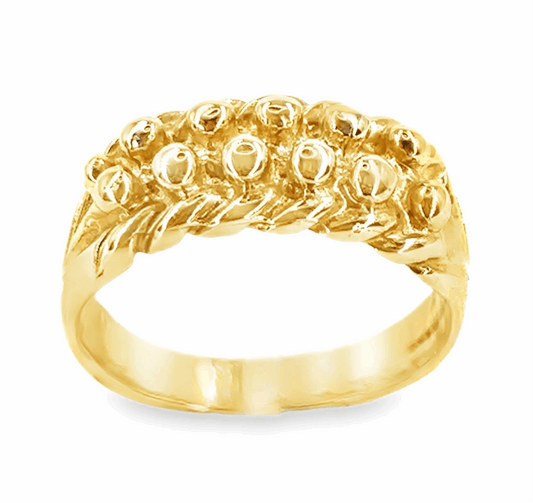 Men’s 9ct Yellow Gold Single Row Keeper Ring - 6g