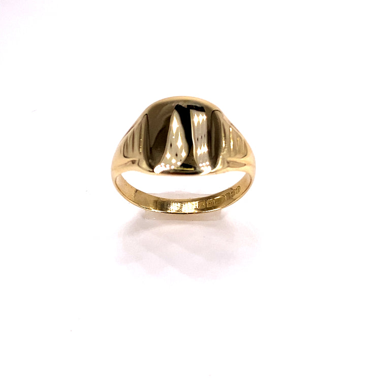 Men’s 9ct Yellow Gold Square Signet Ring - 4g