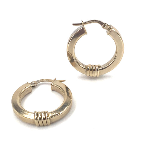 Women’s 9ct Yellow Gold Vintage Hoop Earrings