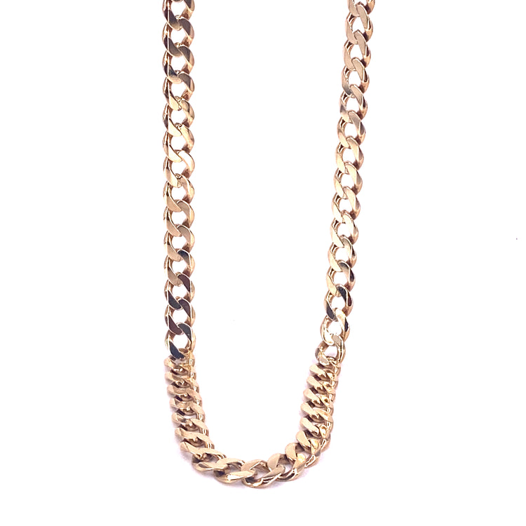 Men’s 9ct Yellow Gold Curb Chain 35.5g 26”