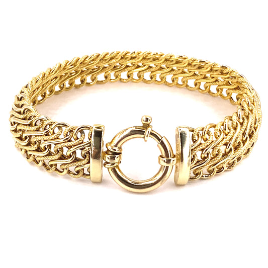 Women’s 9ct Yellow Gold Vintage Hollow Bracelet - 13.1g