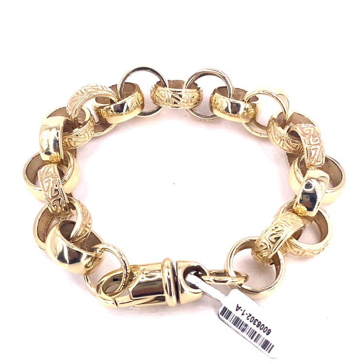 Men’s 9ct Yellow Gold Belcher Bracelet - 42.3G