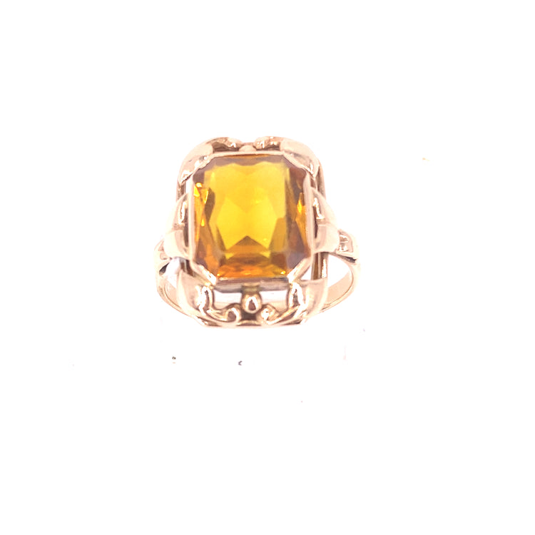 Women’s 9ct Yellow Gold Citrine Ring - 5.8g