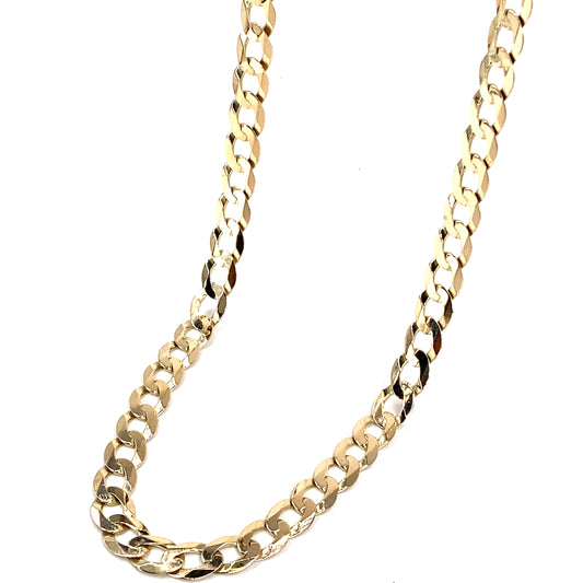 Men’s 9ct Yellow Gold Curb Chain - 26.6g 26”