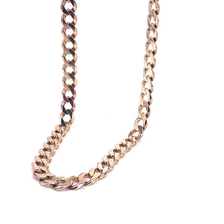 Men’s 9ct Yellow Gold Curb Chain 35.5g 26”