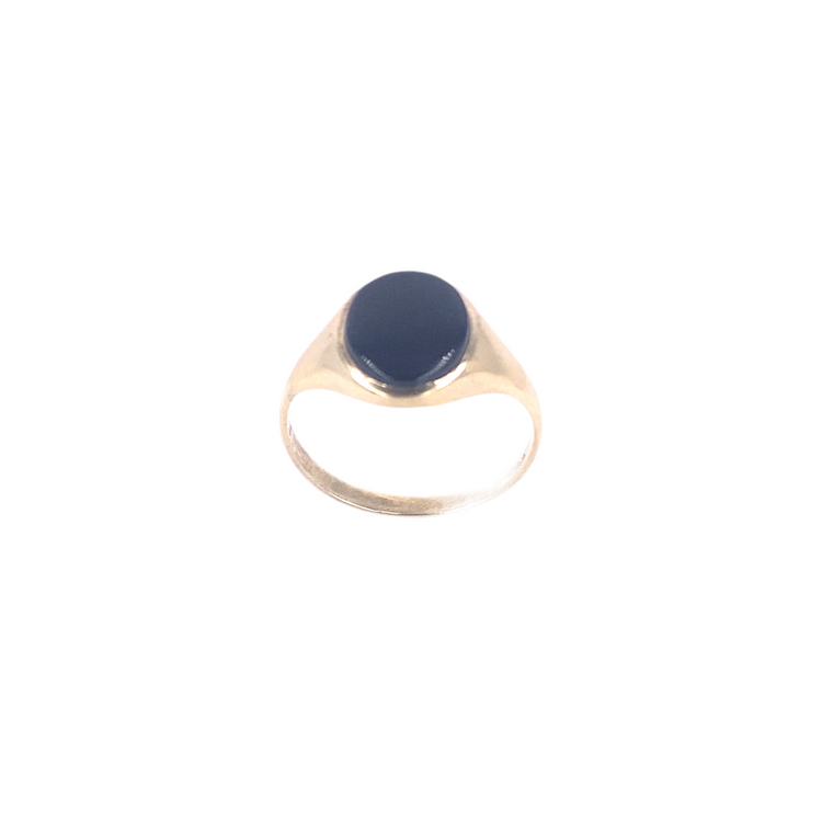 Men’s 9ct Yellow Gold Signet Onyx Ring - 2.4g