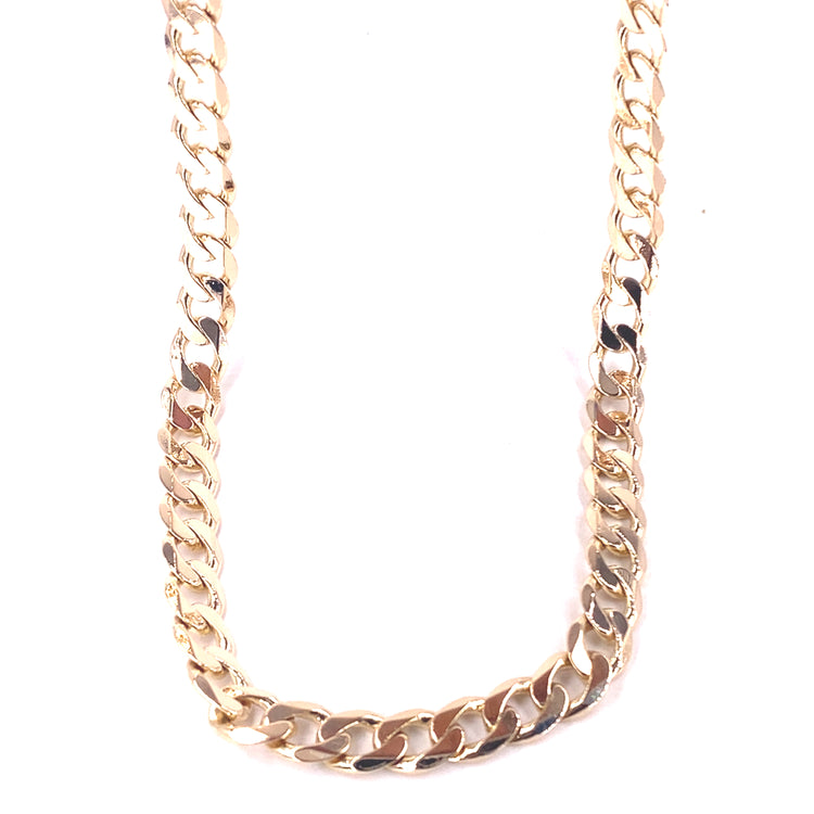 Mens 9ct Yellow Gold Curb Chain - 62g 22”