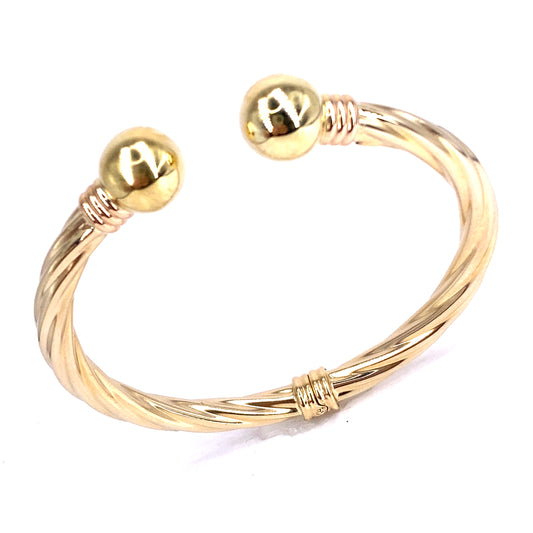 Women’s plain Twist Torque Bangle - 12.7g