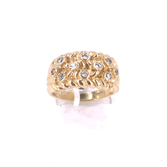 Mens 9ct Yellow Gold Keeper Ring - 12g