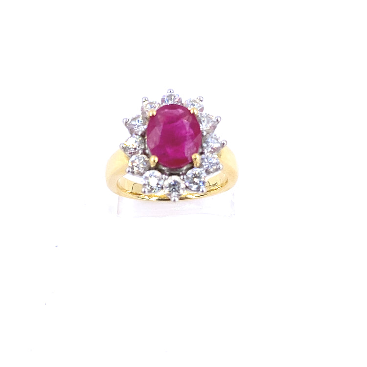 Women’s 11.1g Diamond Ruby Cocktail Ring - 1.20ct