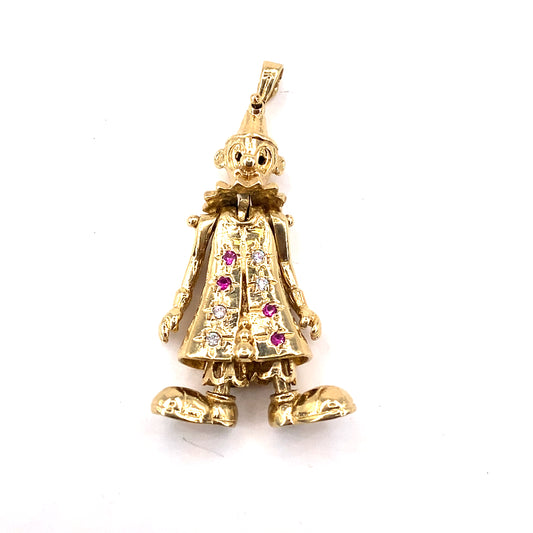 Women’s 9ct Yellow Gold Clown Pendant - 7.8g