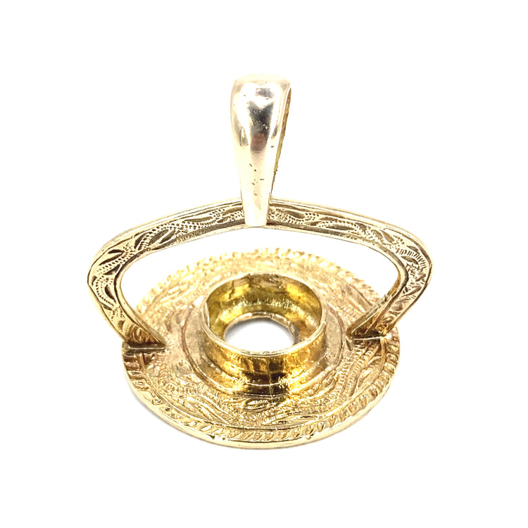 Children's Unisex 9ct Yellow Gold Solid Engraved Dummy Pacifier