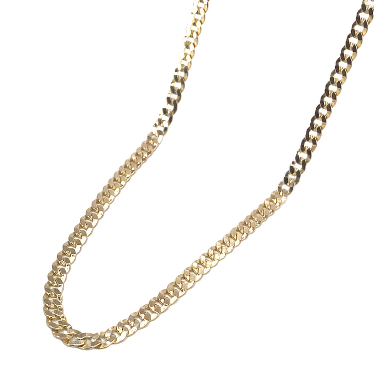 Women’s 9ct Yellow Gold Short Curb Chain - 17”