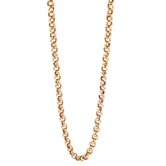 Men’s 9ct Yellow Gold Hollow Belcher Chain - 9g