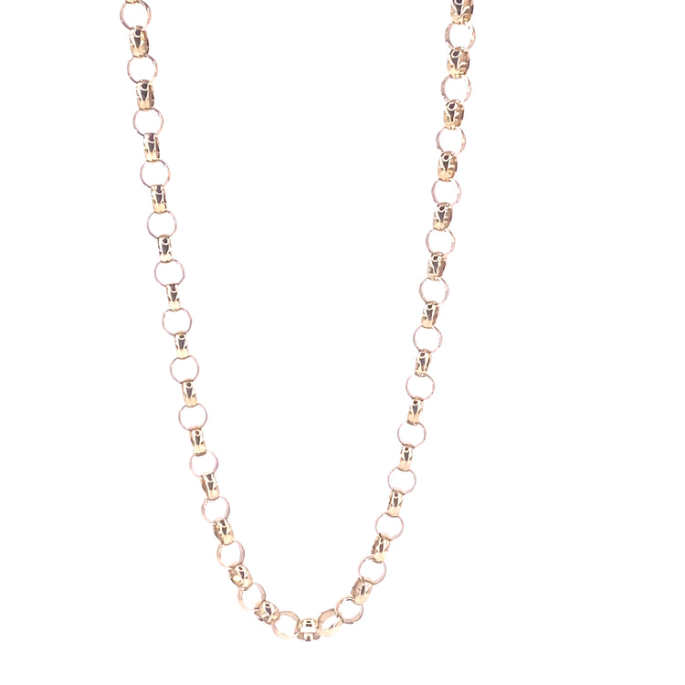 Men’s 9ct Yellow Gold Belcher Chain - 24” 15.8g