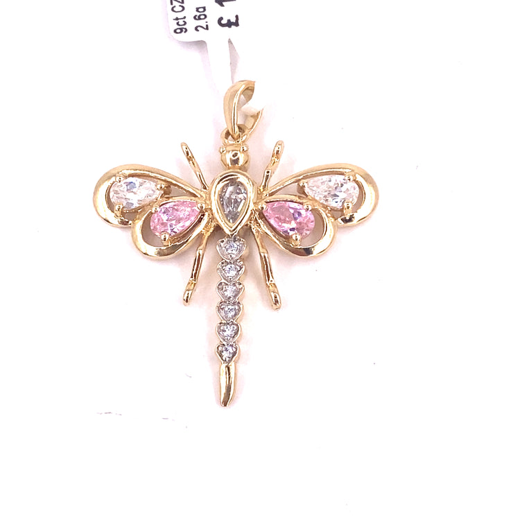 Women’s 9ct Yellow Gold Dragonfly Pendant - 2.6g