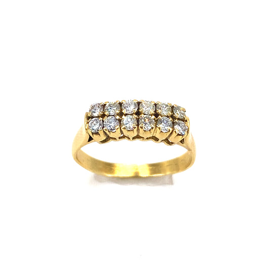 Women’s 18ct Yellow Gold Half Eternity Styled Ring-1.00ct