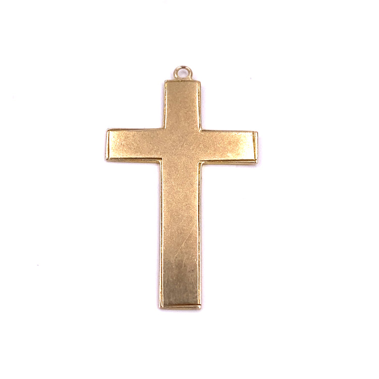 Unisex 9ct Yellow Gold Cross Pendant-1.2g