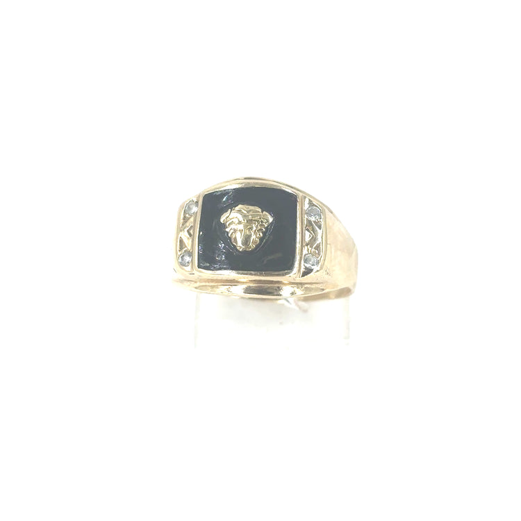 Men’s 14ct Yellow Gold Medusa Head Ring - 3.5g