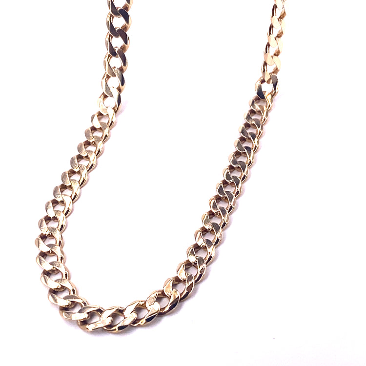 Men’s 9ct Yellow Gold Curb Chain 35.5g 26”