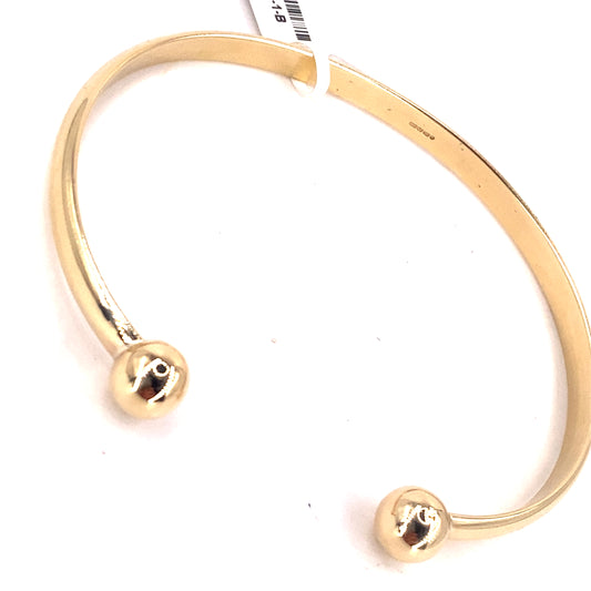 Women’s 9ct Yellow Gold Torque Bangle - 14.9g