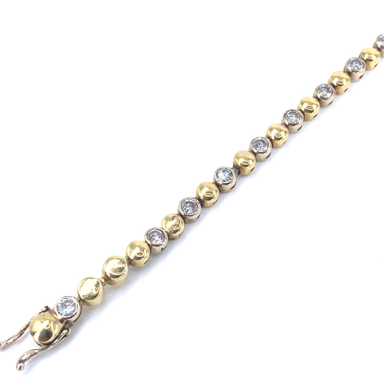 Women’s 9ct yellow Gold Tennis Bracelet - 3.5ct