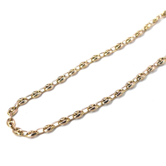 Women’s 9ct Yellow Gold Hollow Anchor Link Chain - 9.8g 20”