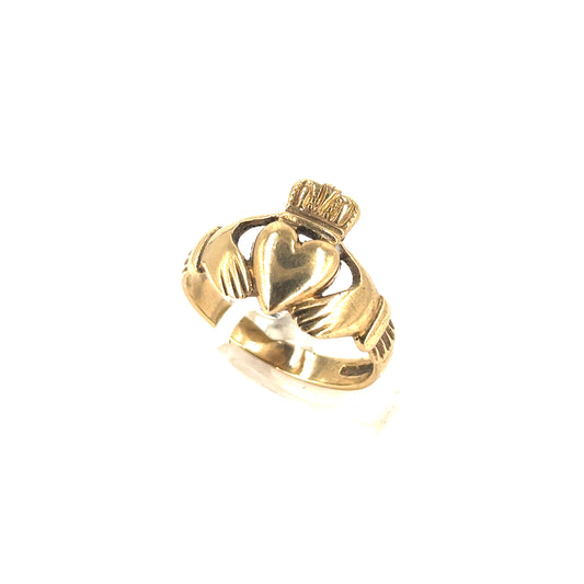 Men’s 9ct Yellow Gold Claddagh Ring - 5.8g S